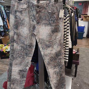 Very nice - Grey and pink paisley jeans from MNG size 6 - NWT
